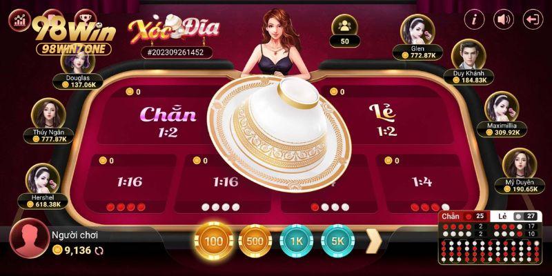 Hướng dẫn cách chơi Xóc Đĩa 98Win qua 4 bước